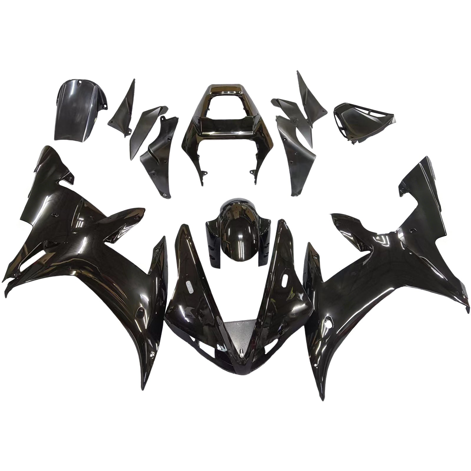 2002-2003 Yamaha YZF-R1 All Black Racing Fairings Generic