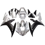 2002-2003 Yamaha YZF-R1 Silver Black Racing Fairings Generic