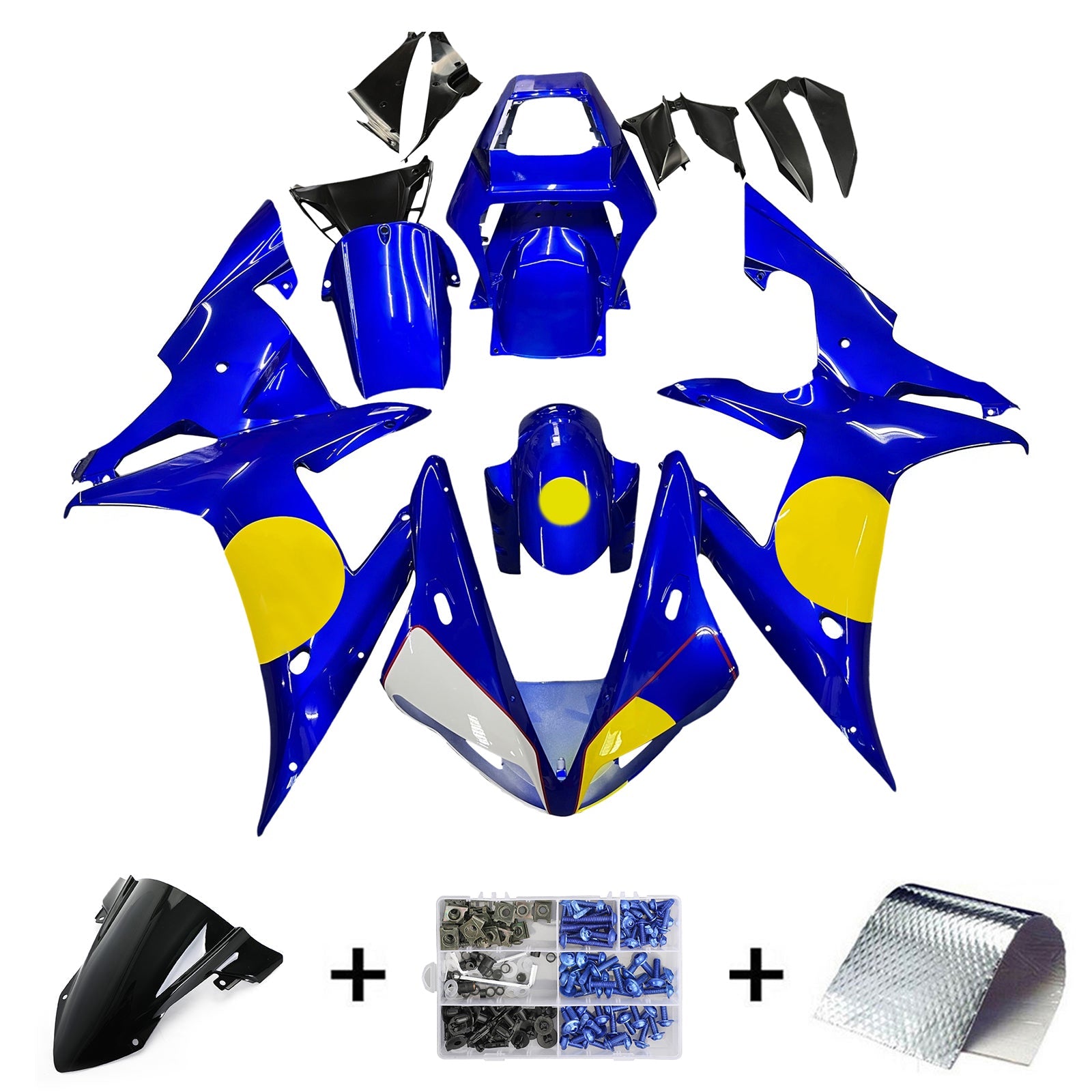2002-2003 Yamaha YZF 1000 R1 Injection Fairing Kit Bodywork Plastic ABS #102