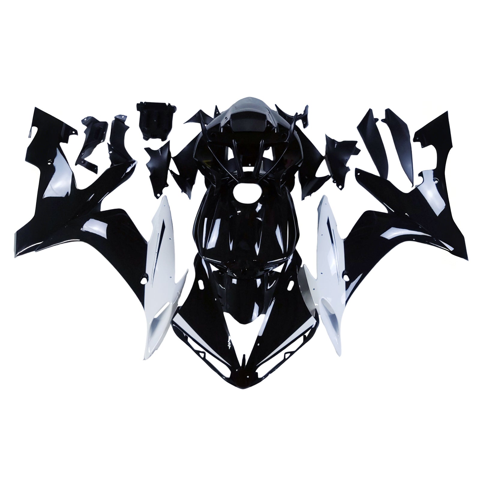 2004-2006 Yamaha YZF-R1 Black White Racing Fairings Generic