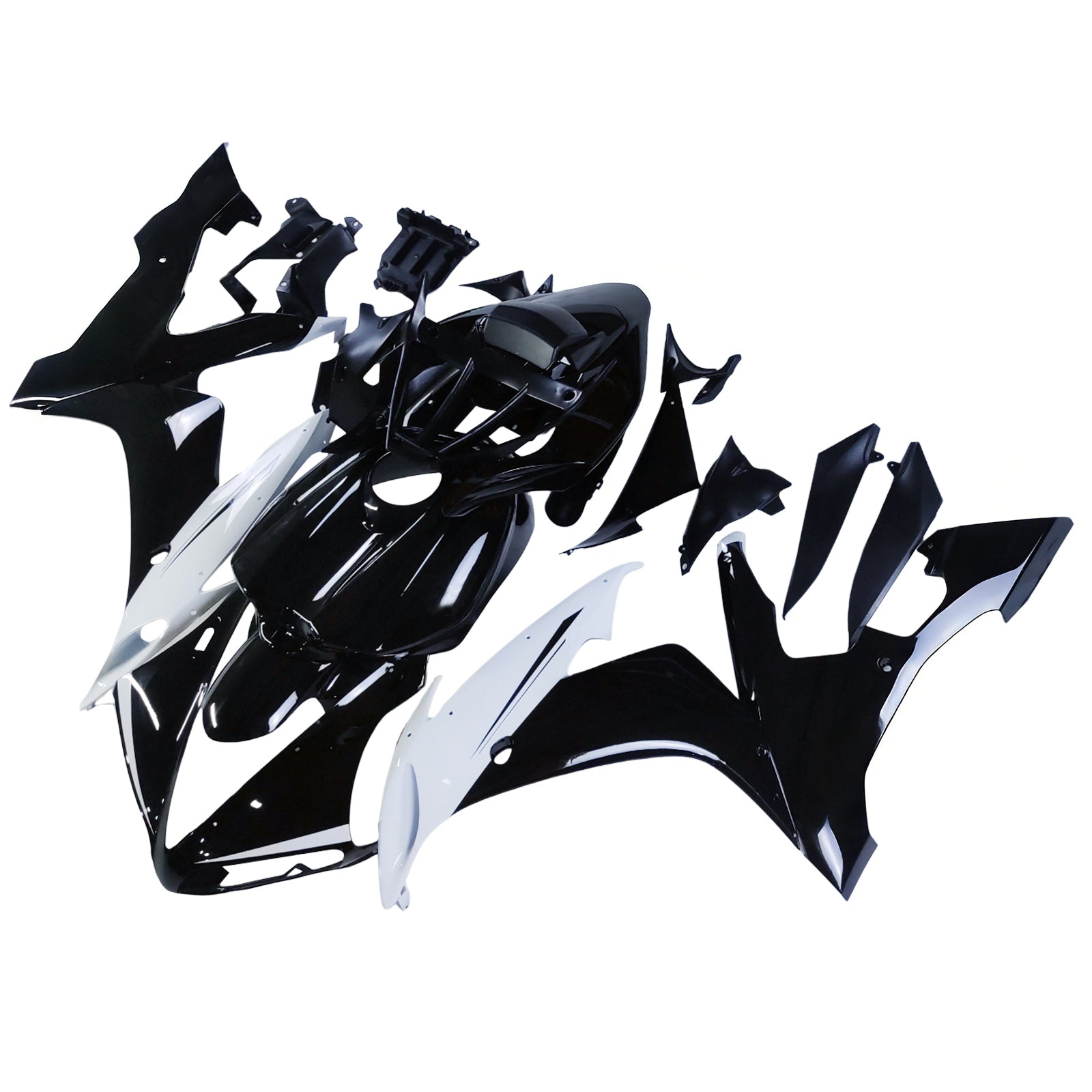 2004-2006 Yamaha YZF-R1 Black White Racing Fairings Generic