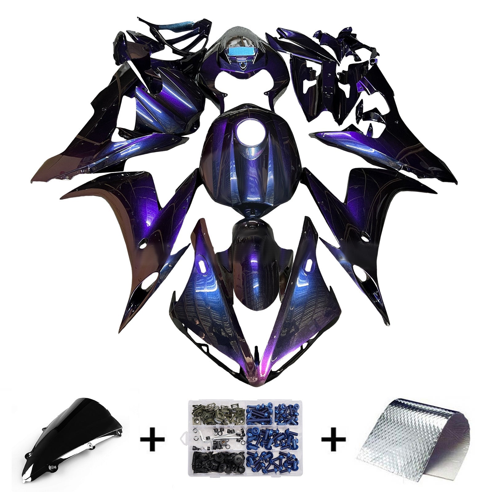 2004-2006 Yamaha YZFR1 YZF-R1 Injection Fairing Kit Bodywork Plastic ABS