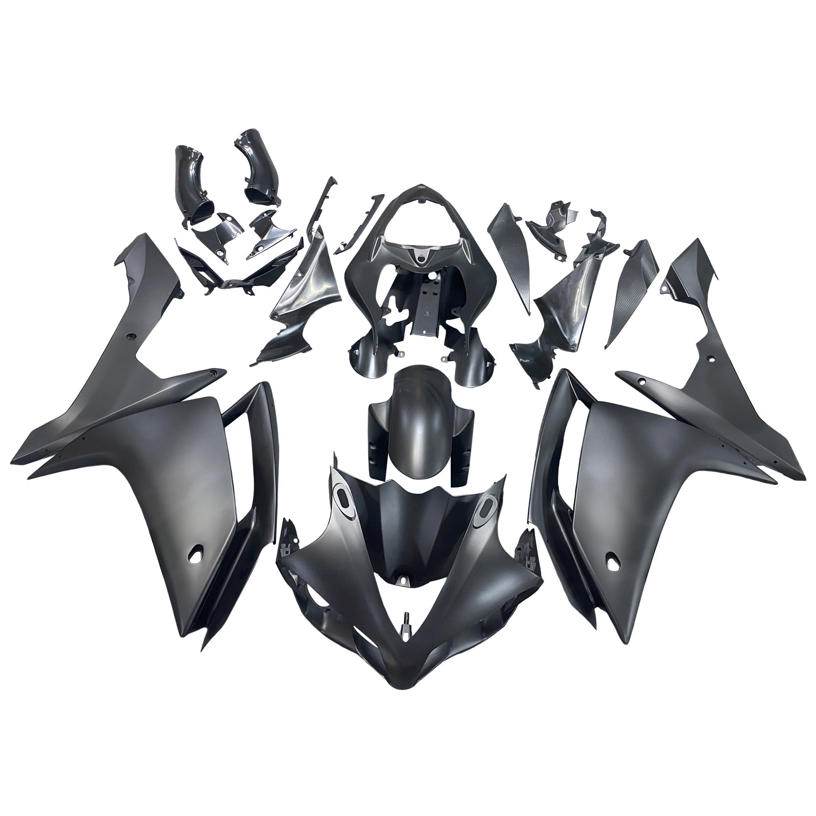 2007-2008 Yamaha YZF-R1 Black Matte & Gold Racing Fairings Generic