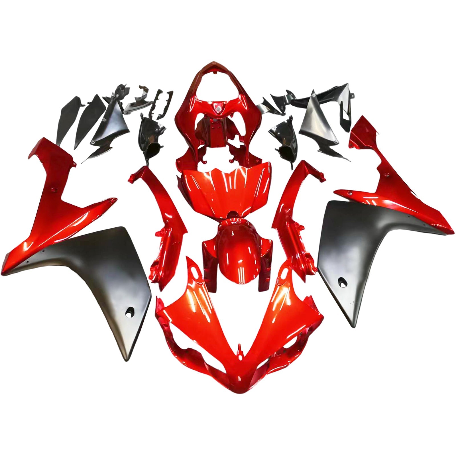 2007-2008 Yamaha YZF-R1 Red Cherry Black R1 Racing Amotopart Fairings Customs Fairing