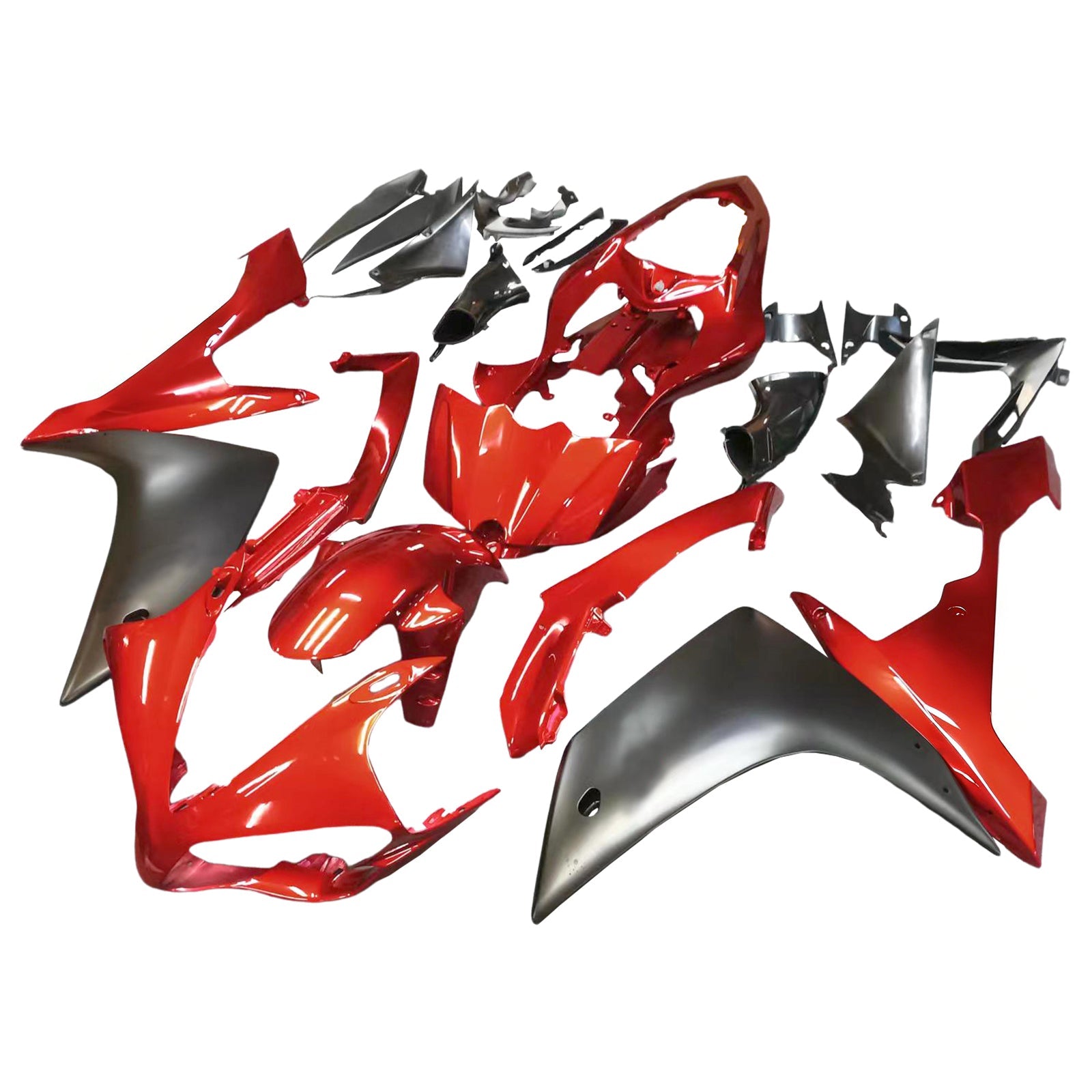 2007-2008 Yamaha YZF-R1 Red Cherry Black R1 Racing Amotopart Fairings Customs Fairing