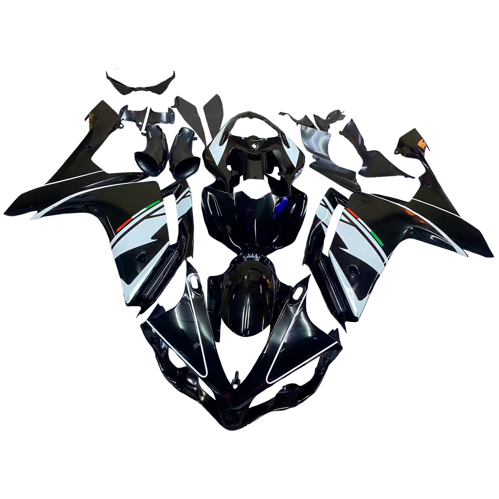 2007-2008 Yamaha YZF-R1 Black FIAT Racing Fairings Generic