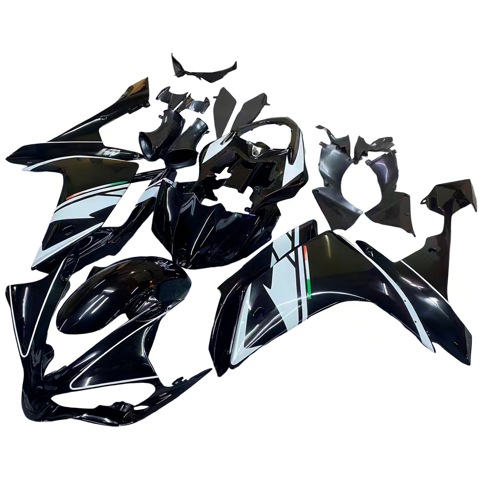 2007-2008 Yamaha YZF-R1 Black FIAT Racing Fairings Generic