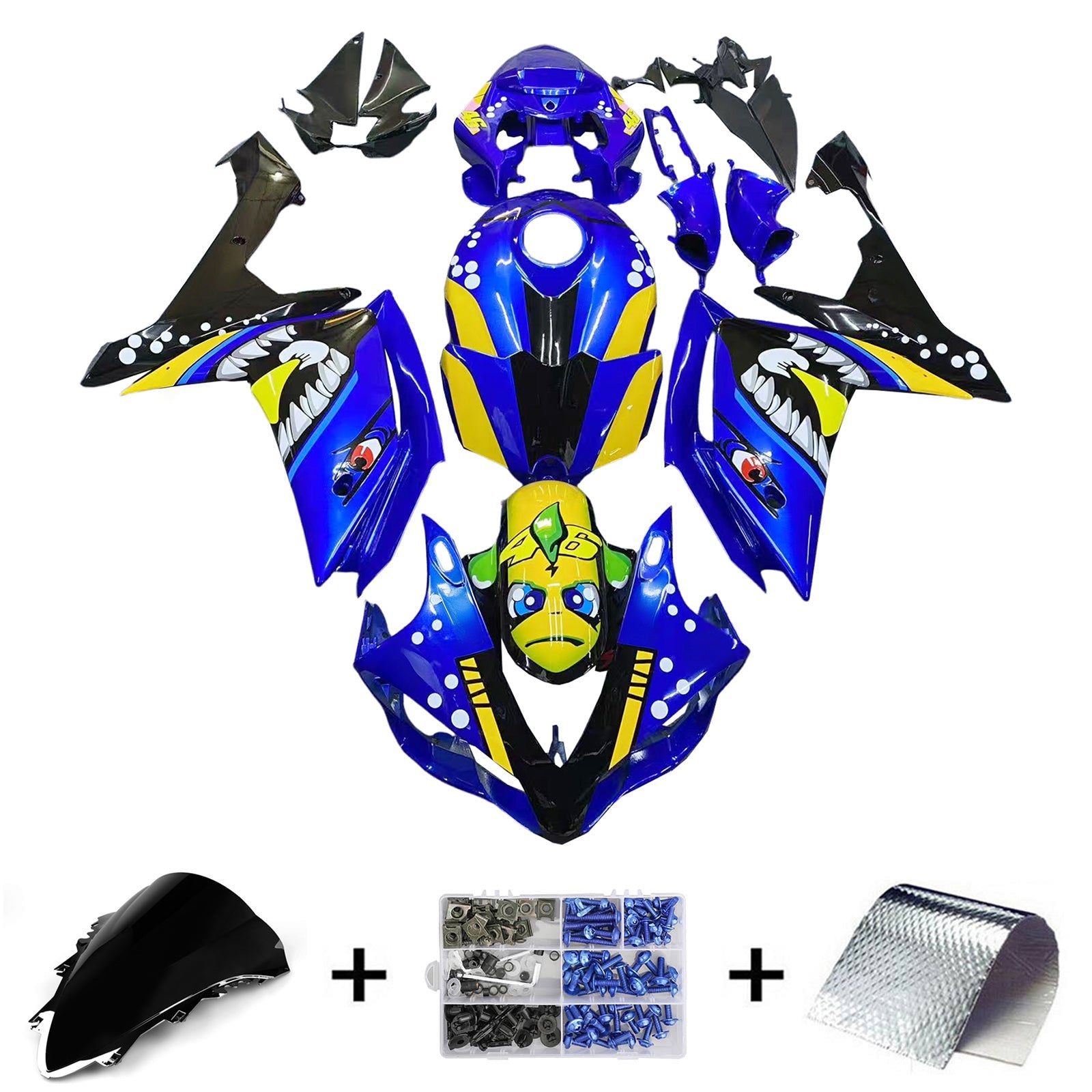 2007-2008 Yamaha YZF 1000 R1 Fairing Kit Bodywork Plastic ABS