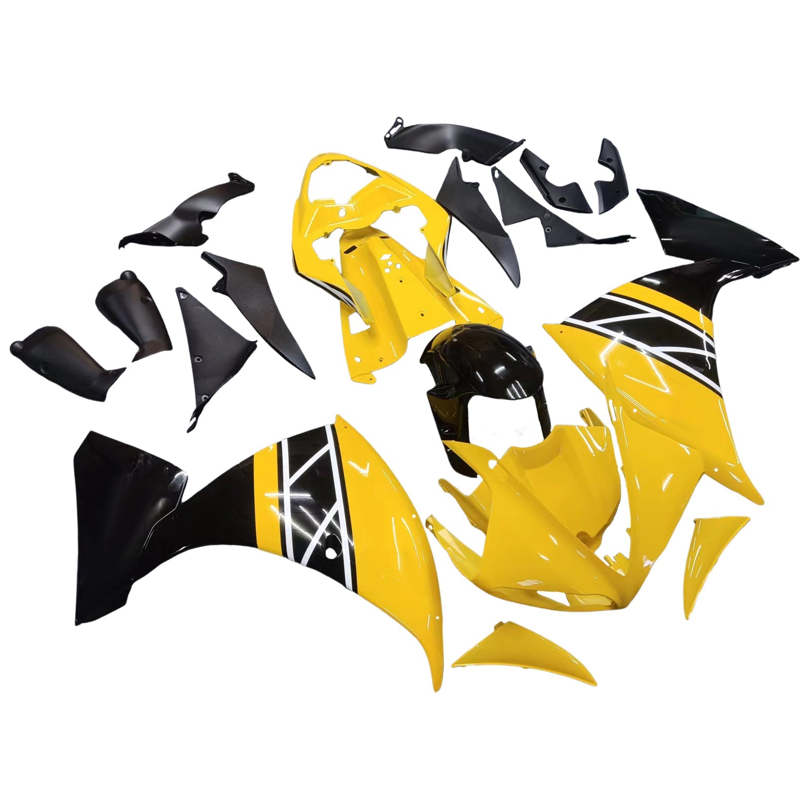 2009-2011 Yamaha YZF 1000 R1 Amotopart Injection Fairing Kit Bodywork Plastic ABS #138