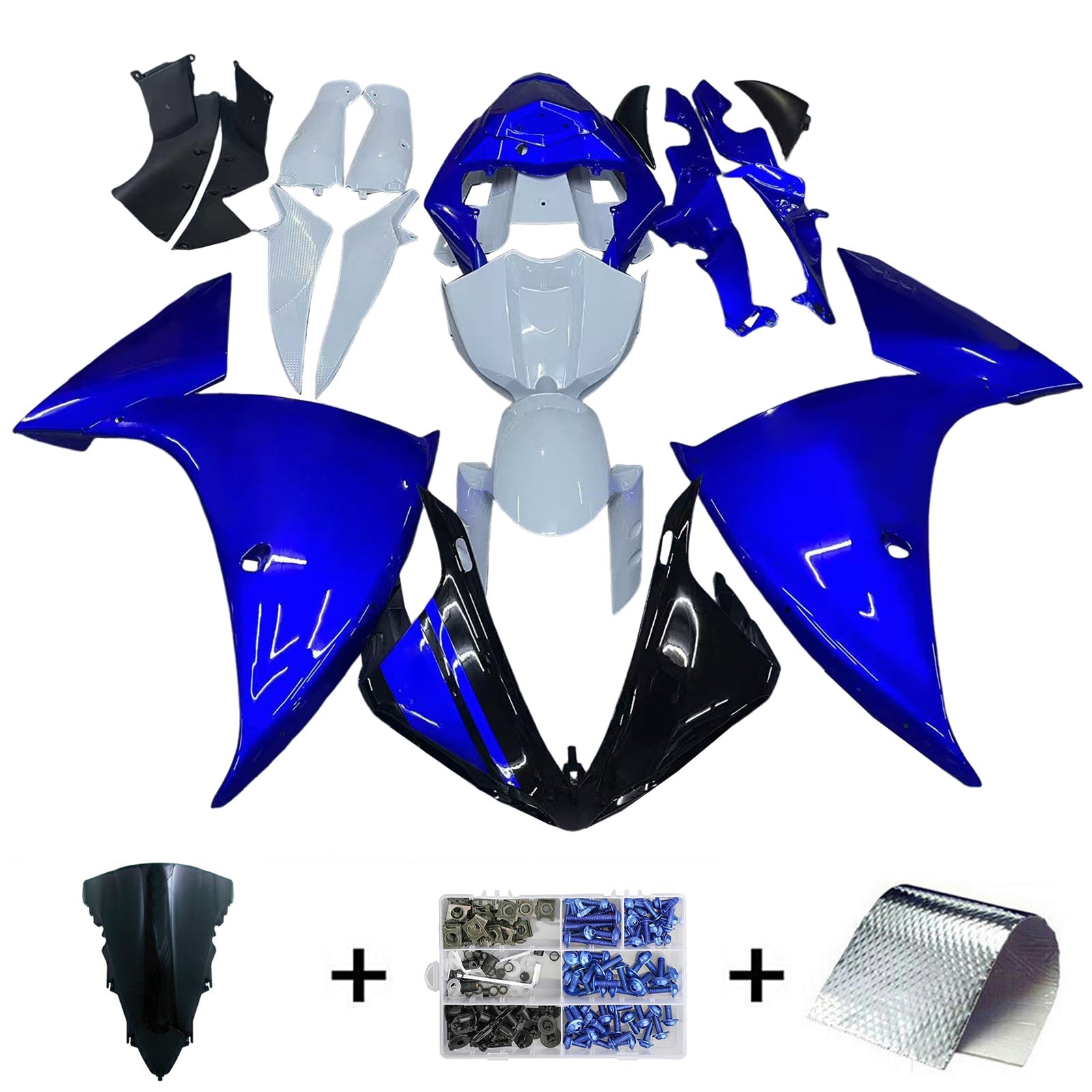 2009-2011 Yamaha YZF 1000 R1 Injection Fairing Kit Bodywork Plastic ABS#169