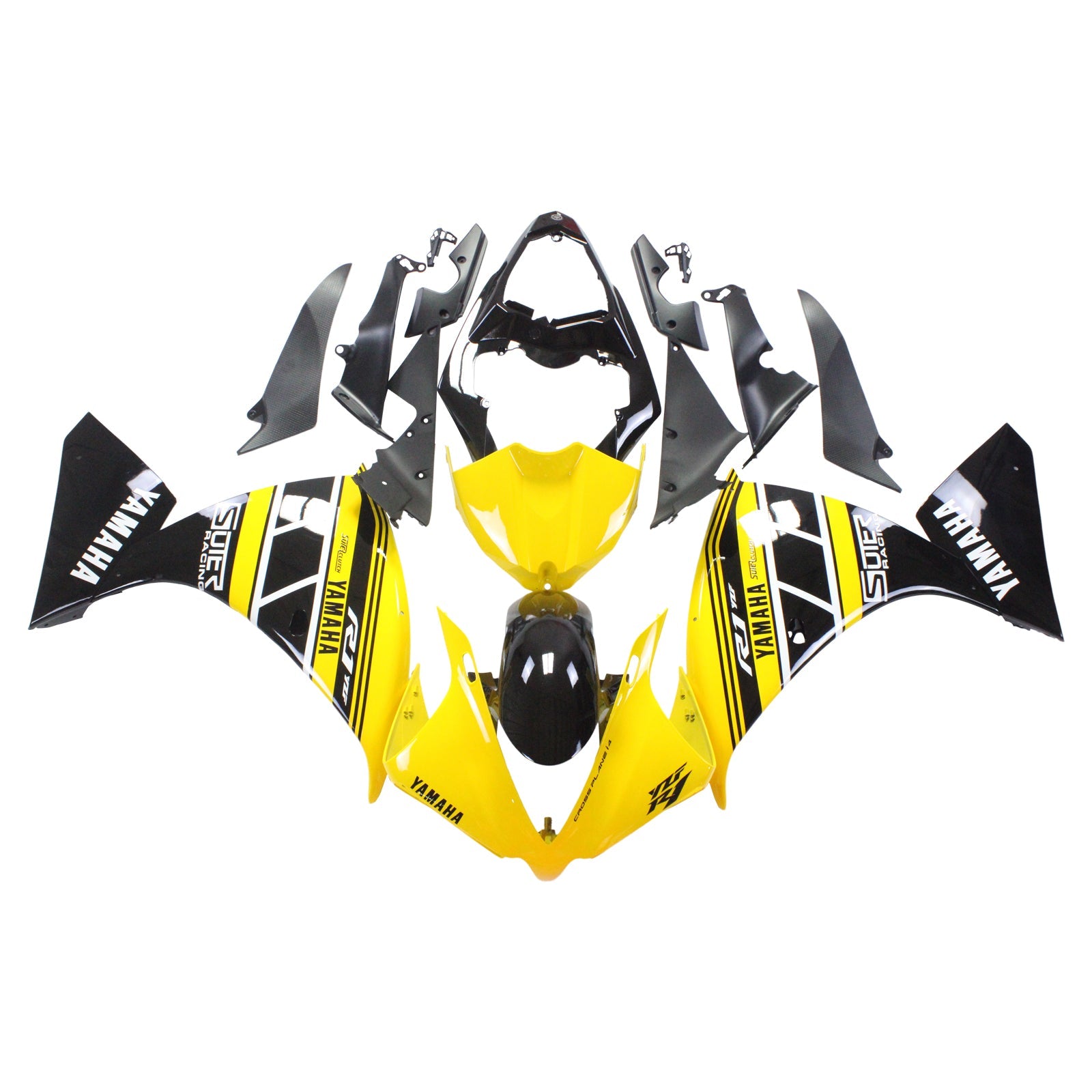2012-2014 Yamaha YZF 1000 R1 Amotopart Injection Fairing Kit Bodywork Plastic ABS #140