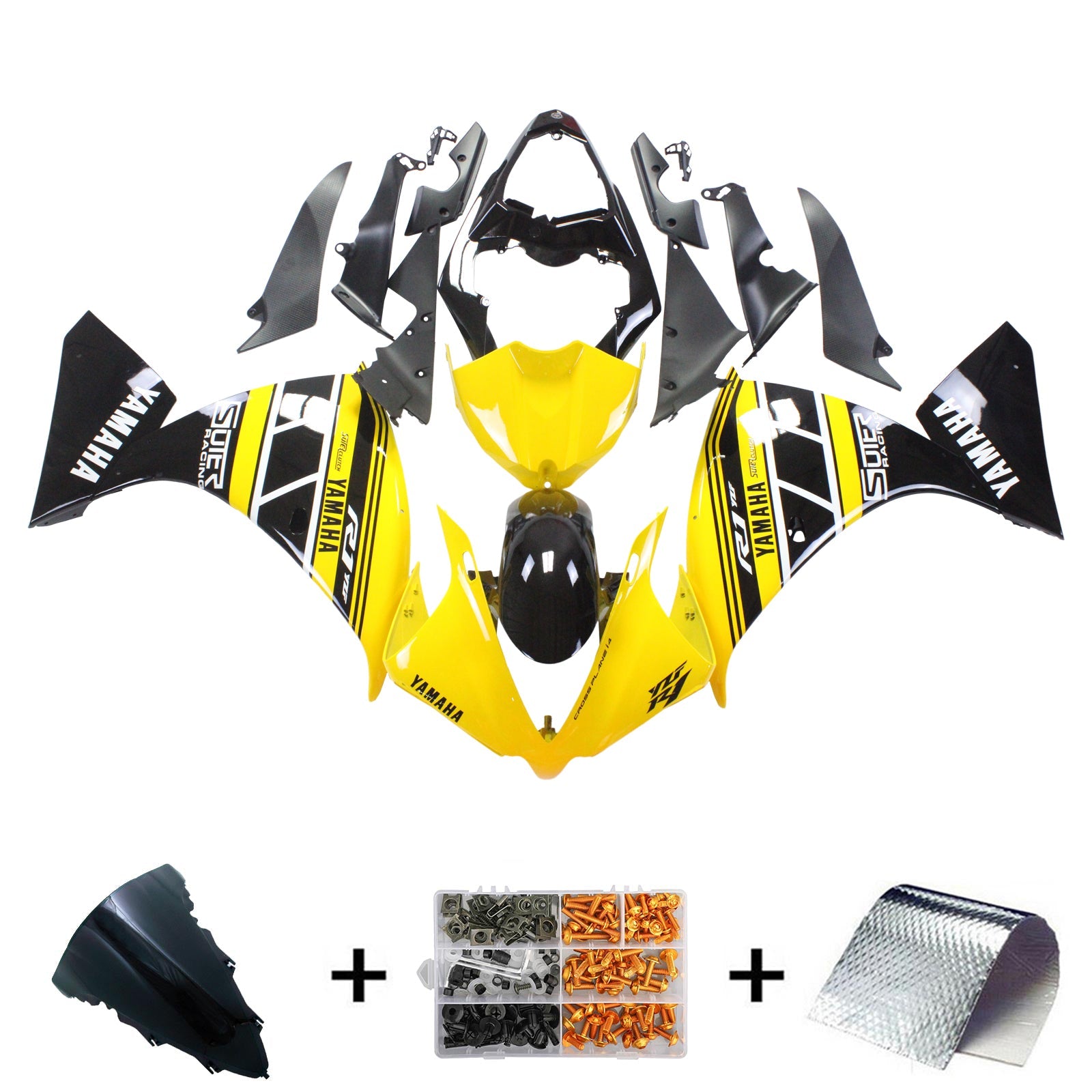 2012-2014 Yamaha YZF 1000 R1 Amotopart Injection Fairing Kit Bodywork Plastic ABS #140