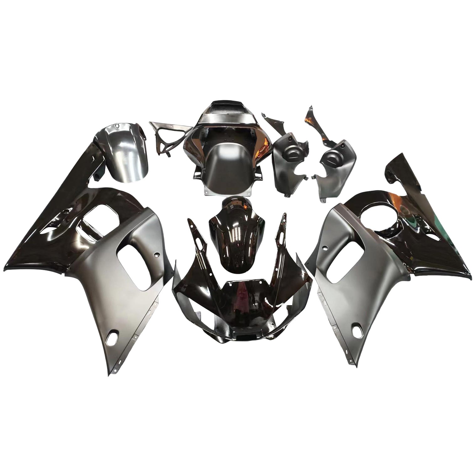 1998-2002 Yamaha YZF-R6 Contrast Black Racing Fairings Generic