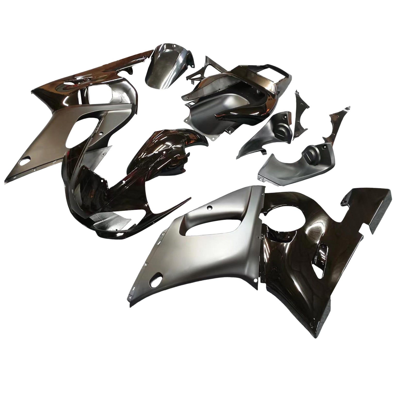 1998-2002 Yamaha YZF-R6 Contrast Black Racing Fairings Generic