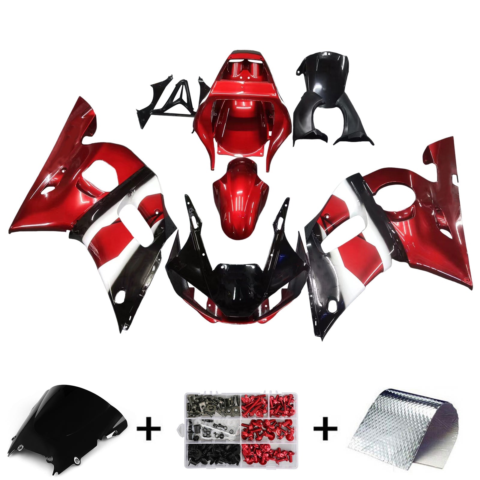 1998-2002 Yamaha YZF 600 R6 Injection Fairing Kit Bodywork Plastic ABS #102