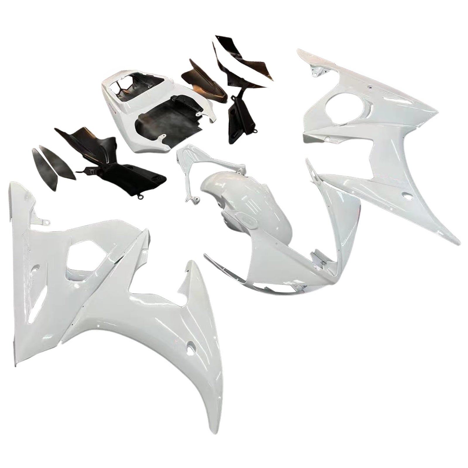 2003-2004 Yamaha R6 & 2006-2009 YZF R6S Fairing White Kit