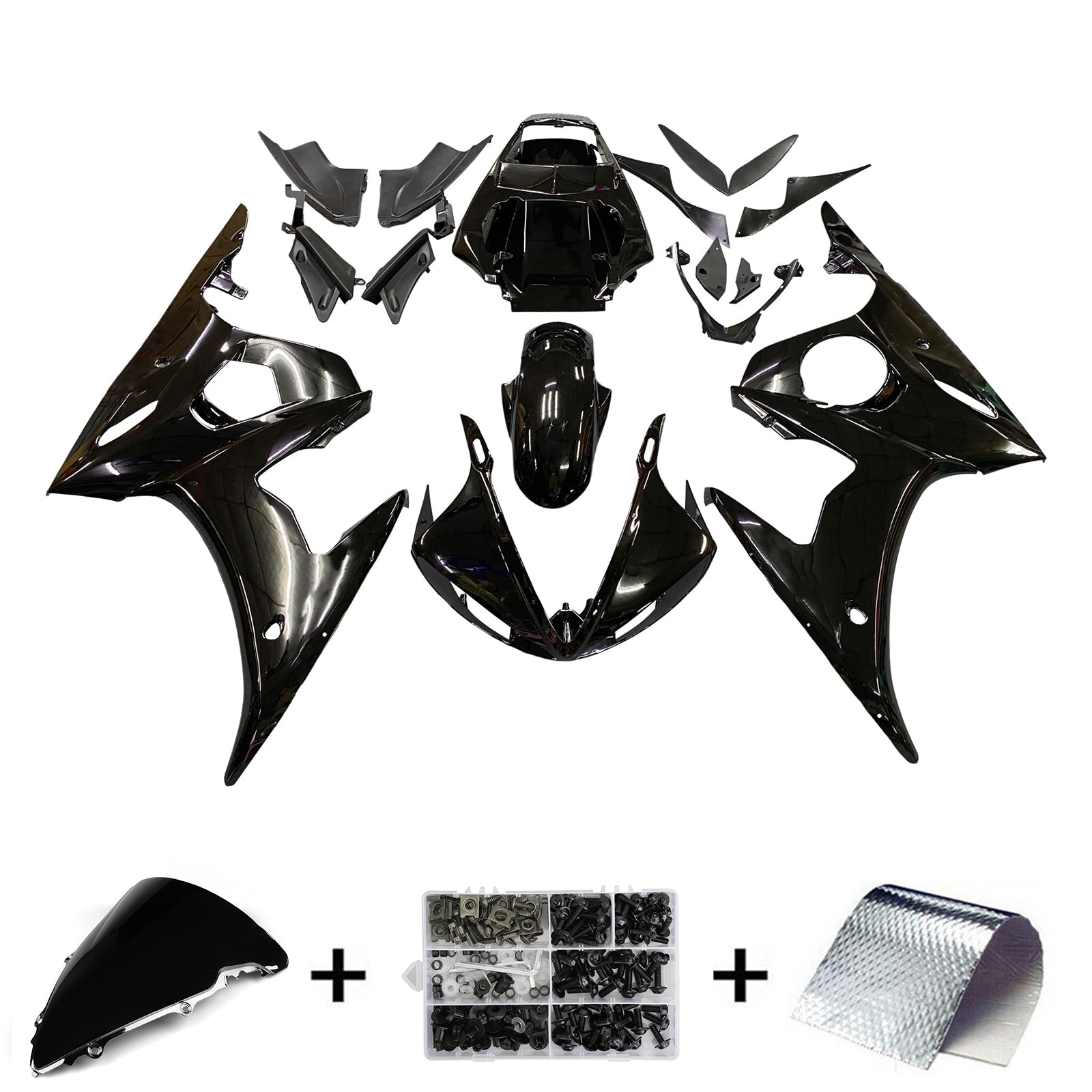 2003-2004 Yamaha R6 & 2006-2009 YZF R6S Fairing G-Black Kit
