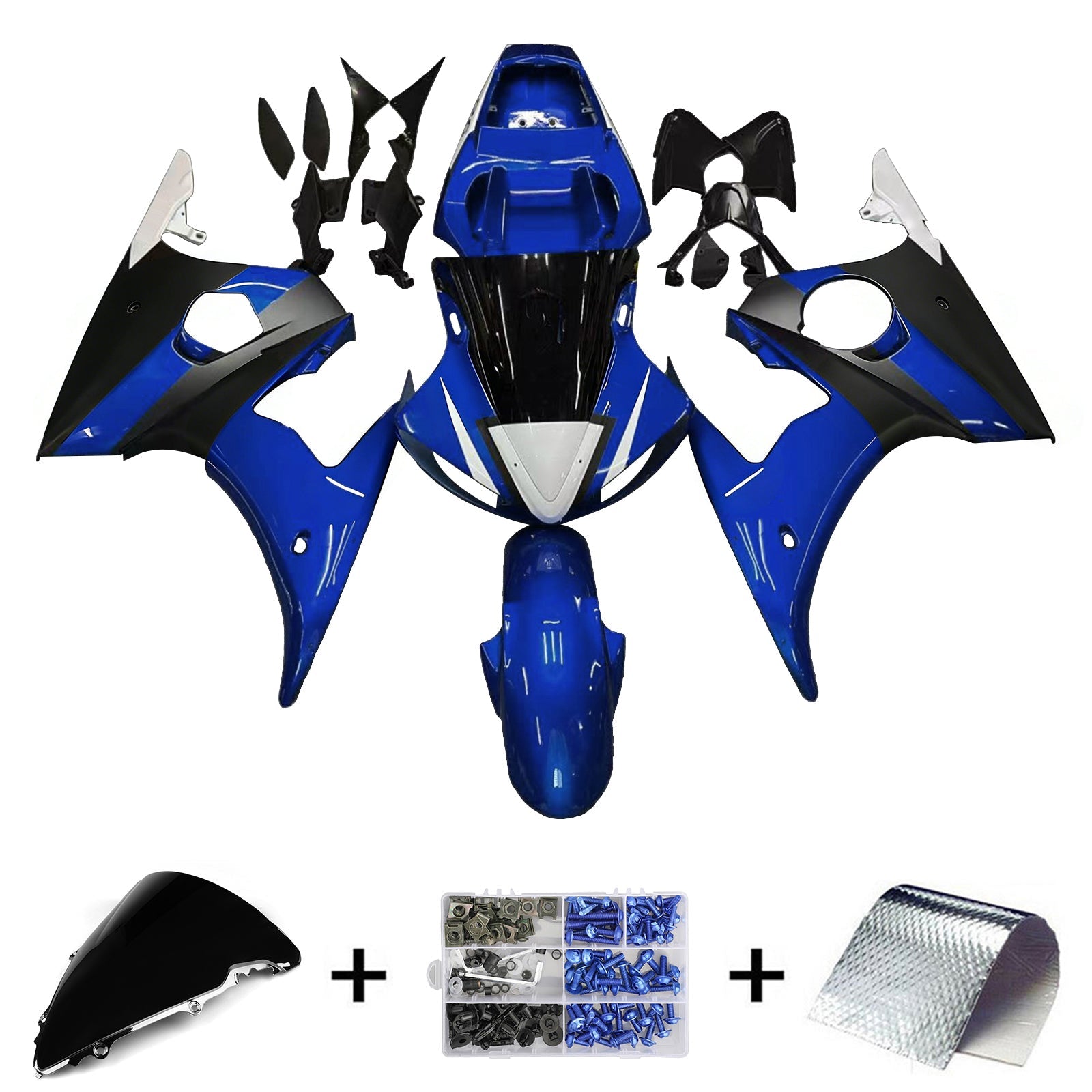 2003-2004 Yamaha YZF 600 R6/R6S Injection Fairing Kit Bodywork Plastic ABS #156