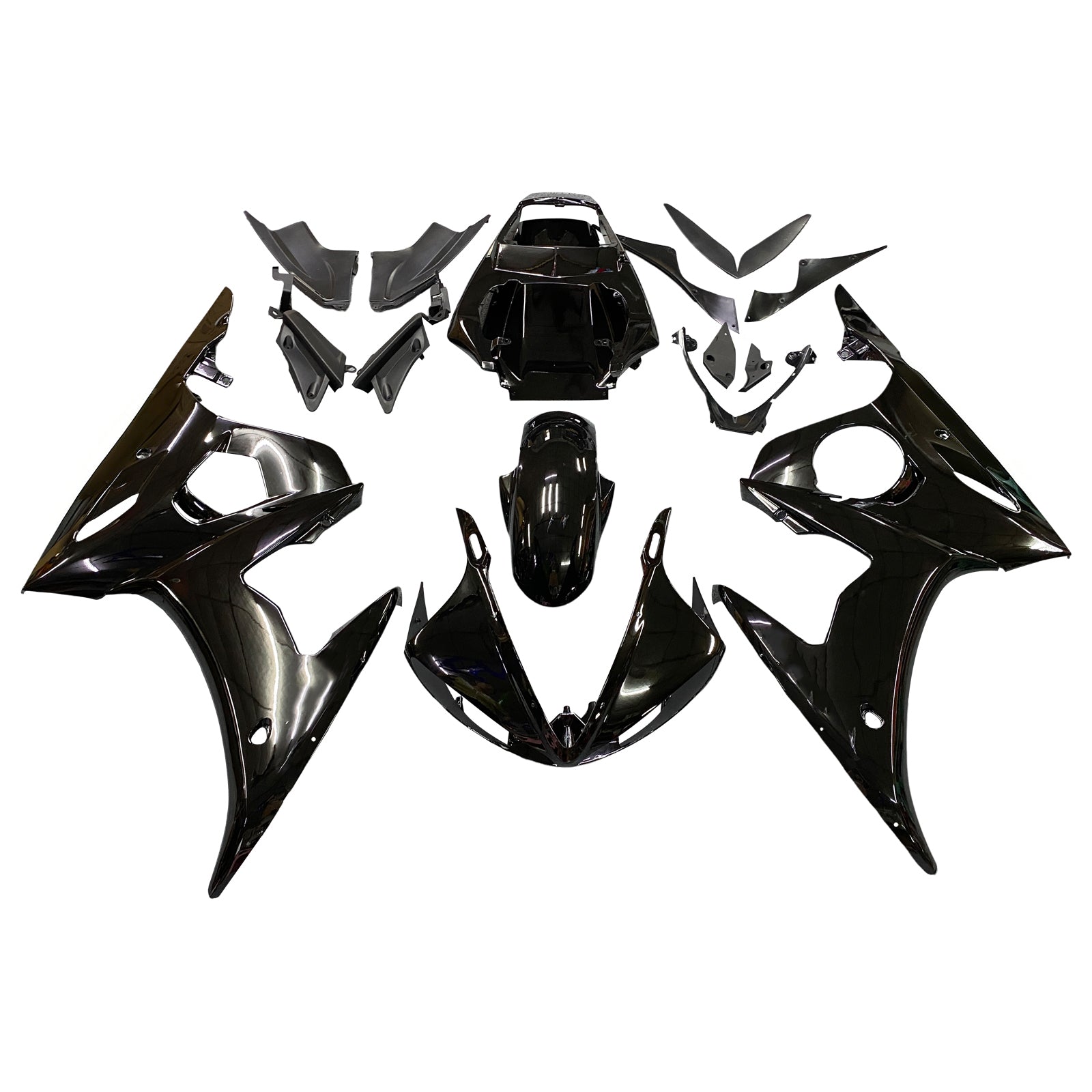 2005 Yamaha YZF 600 R6 Amotopart Injection Fairing Kit Bodywork Plastic ABS #14