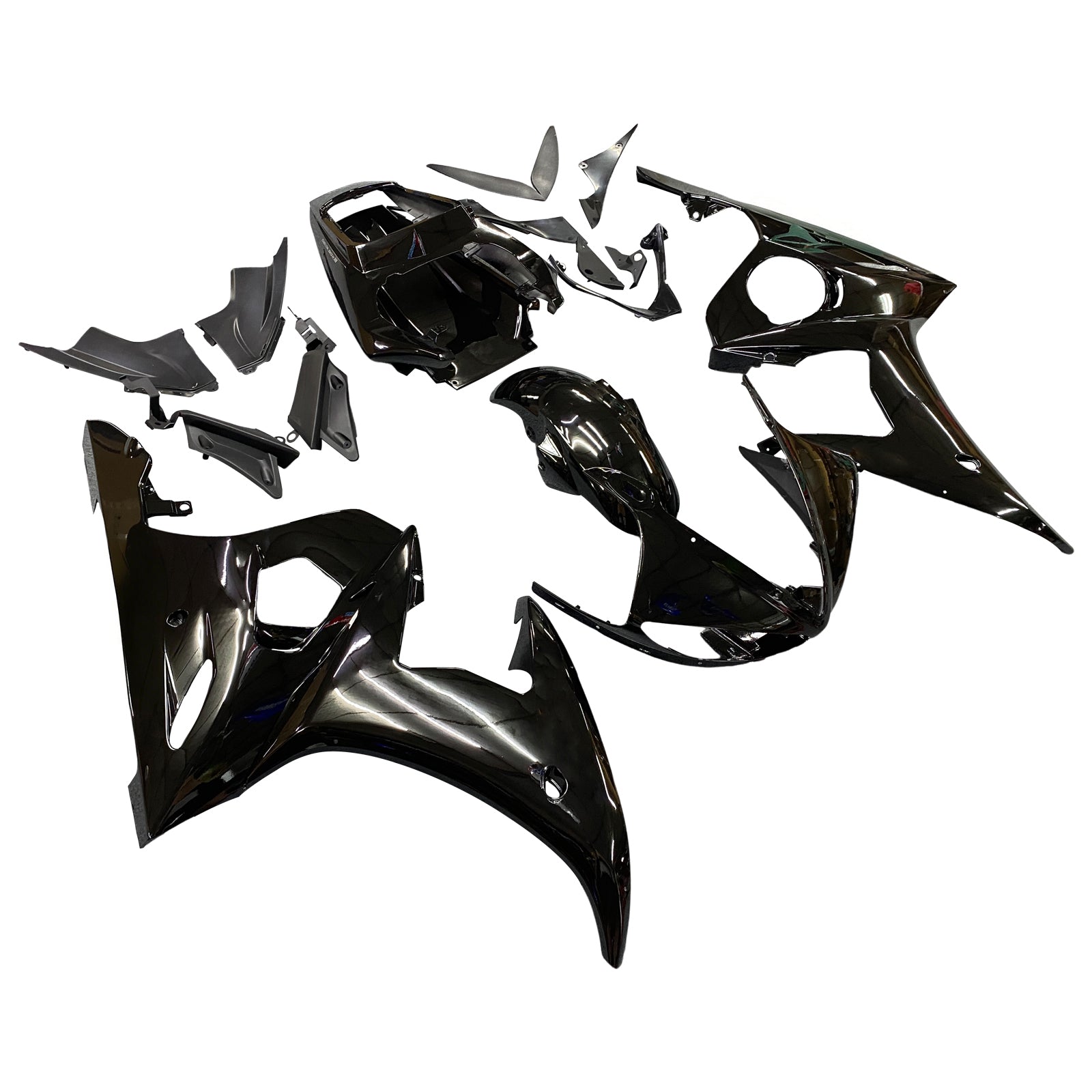 2005 Yamaha YZF 600 R6 Amotopart Injection Fairing Kit Bodywork Plastic ABS #14