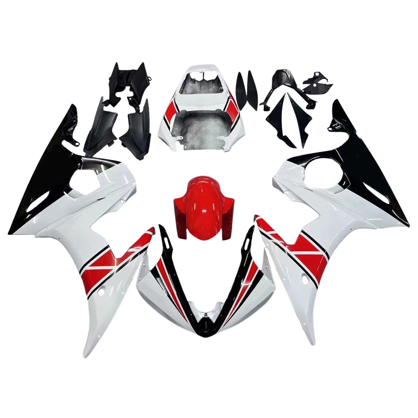 2005 Yamaha YZF 600 R6 Injection Fairing Kit Bodywork Plastic ABS #104