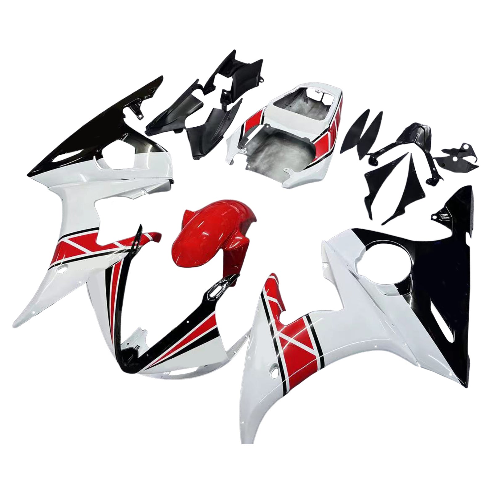 2005 Yamaha YZF 600 R6 Injection Fairing Kit Bodywork Plastic ABS #104