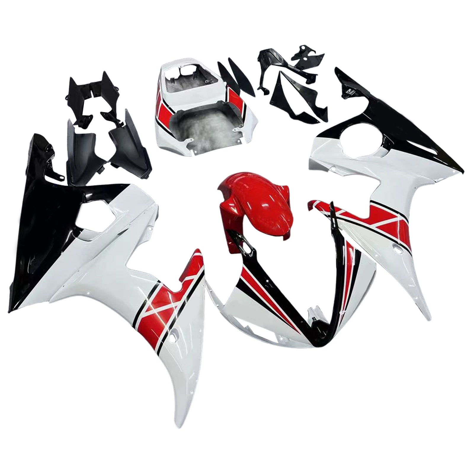 2005 Yamaha YZF 600 R6 Injection Fairing Kit Bodywork Plastic ABS #104