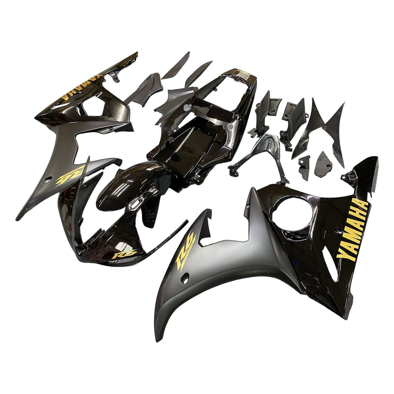 2005 Yamaha YZF 600 R6 Amotopart Injection Fairing Kit Bodywork Plastic ABS #111