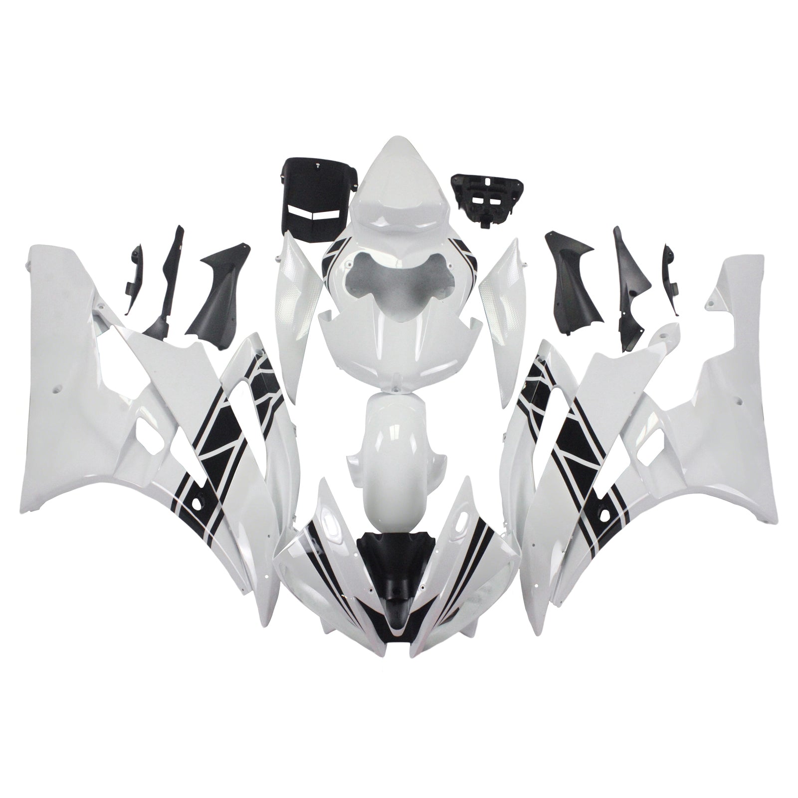 2006-2007 Yamaha YZF 600 R6 Amotopart Injection Fairing Kit Bodywork Plastic ABS #121