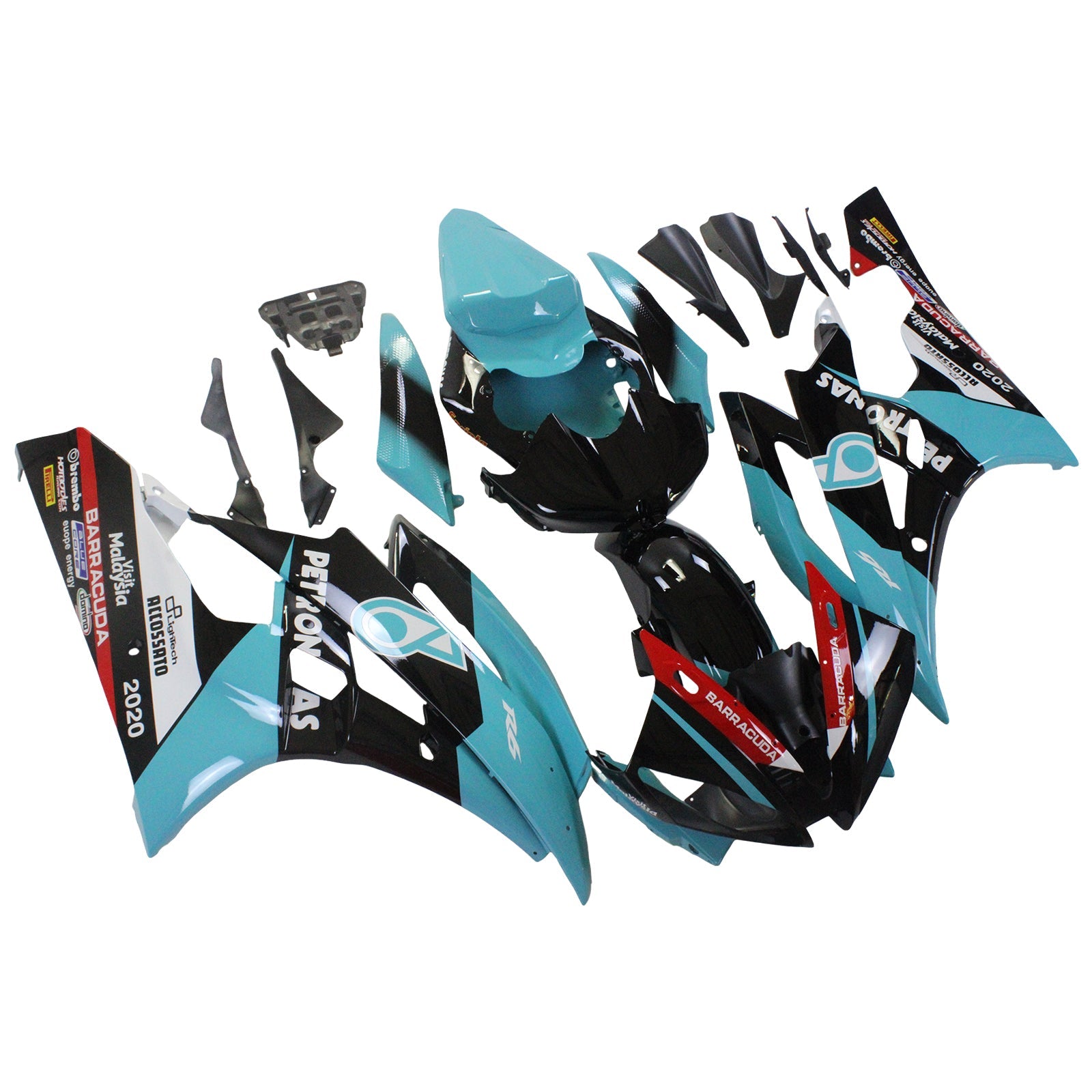 2006-2007 Yamaha YZF 600 R6 Injection Fairing Kit Bodywork Plastic ABS #157
