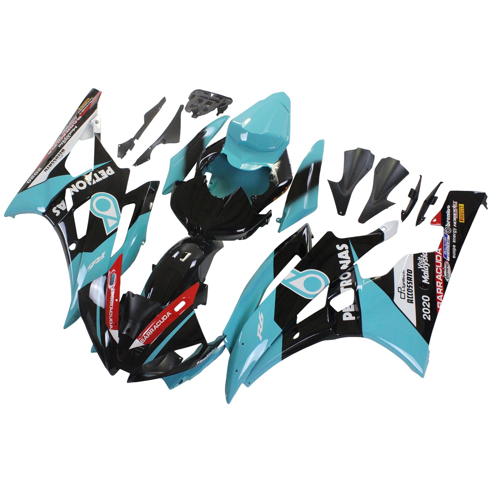 2006-2007 Yamaha YZF 600 R6 Injection Fairing Kit Bodywork Plastic ABS #157