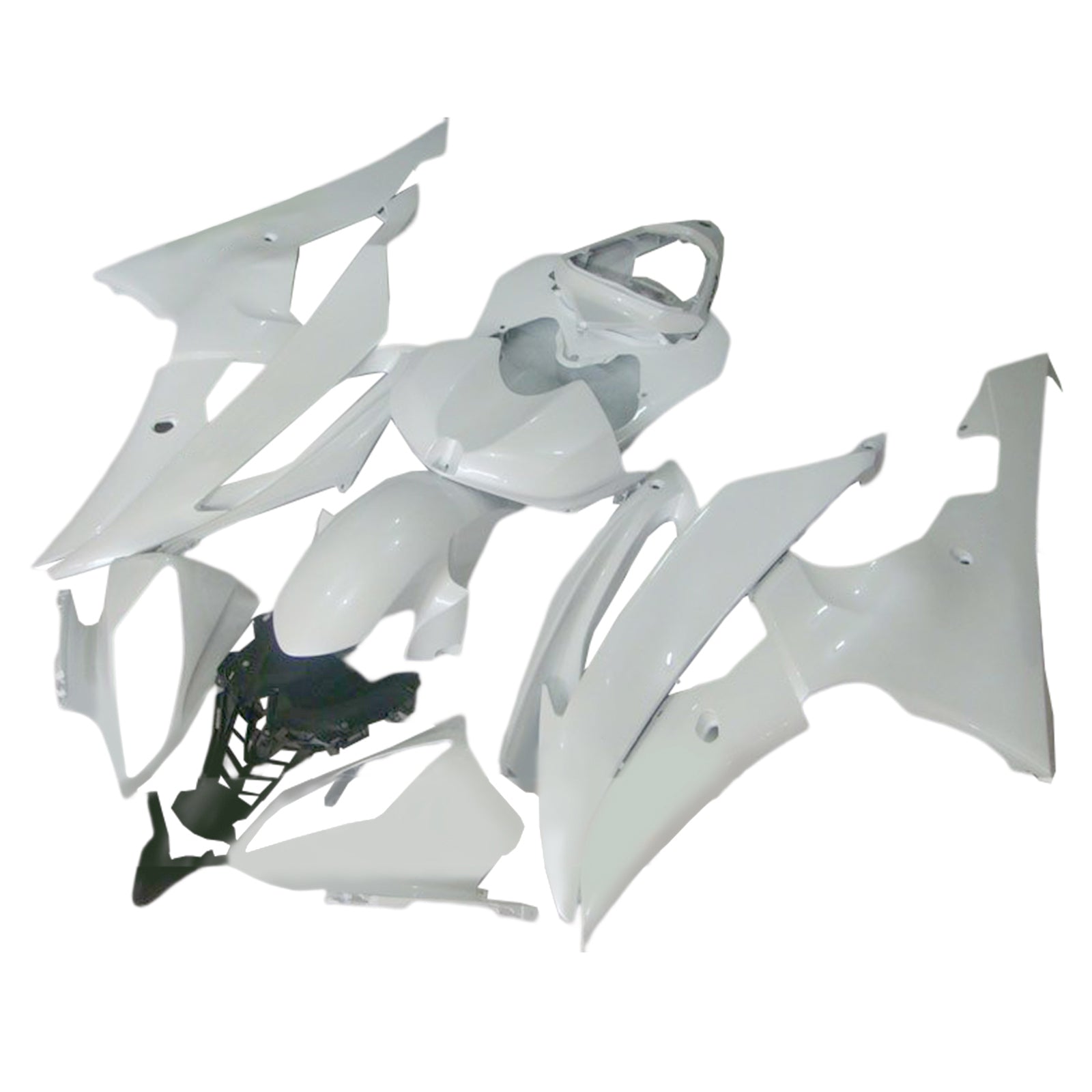 2008-2016 Yamaha YZF-R6 White Racing Fairings Generic