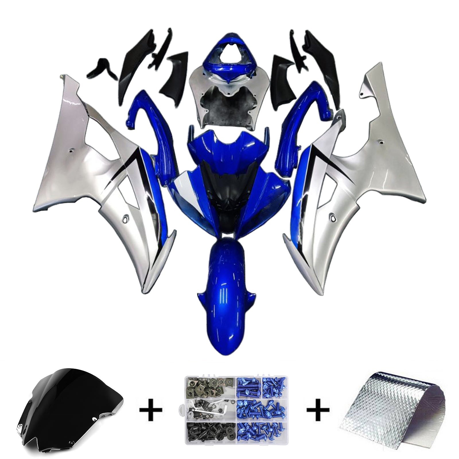 2008-2016 Yamaha YZF 600 R6 Amotopart Injection Fairing Kit Bodywork Plastic ABS #139
