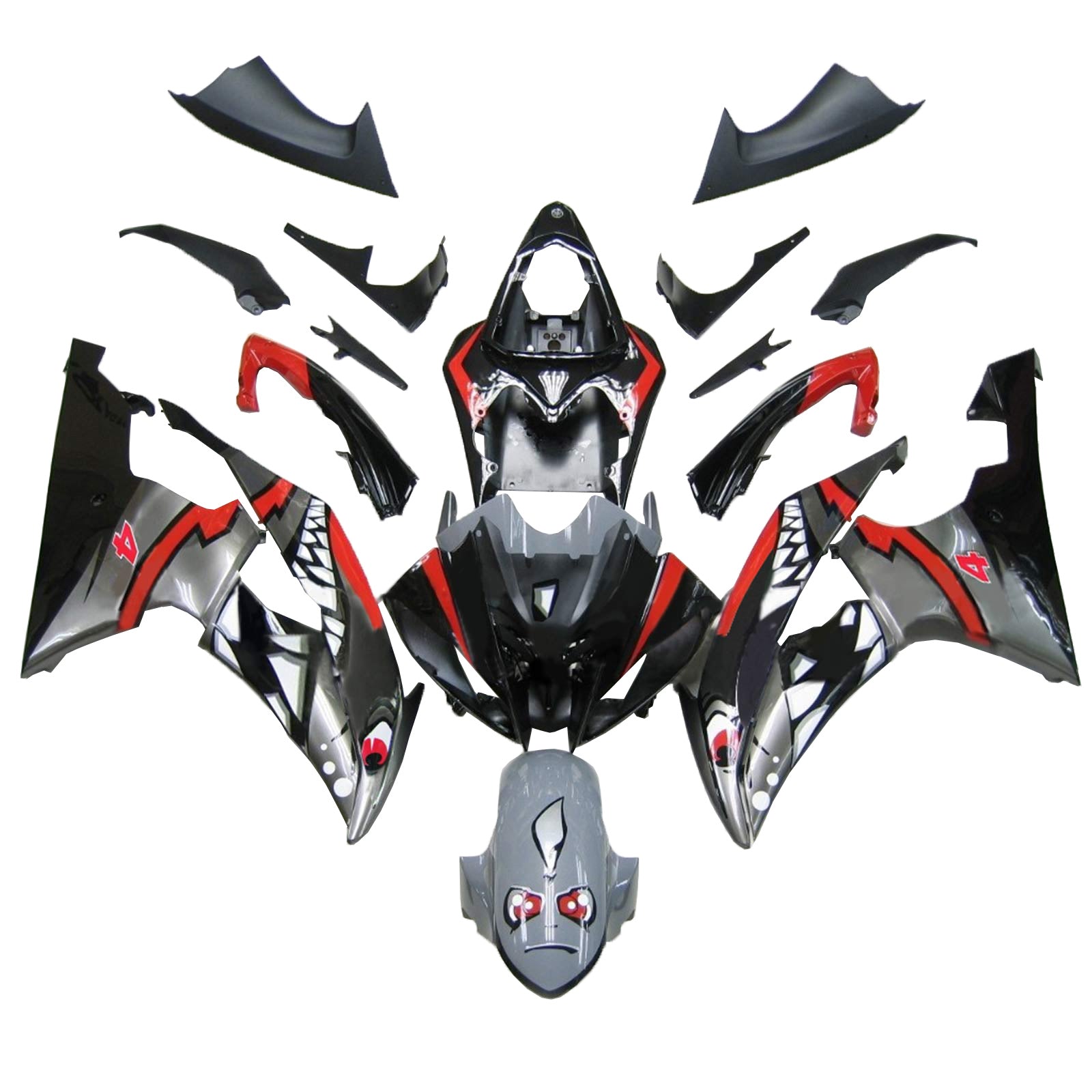2008-2016 Yamaha YZF 600 R6 Injection Fairing Kit Bodywork Plastic ABS #161