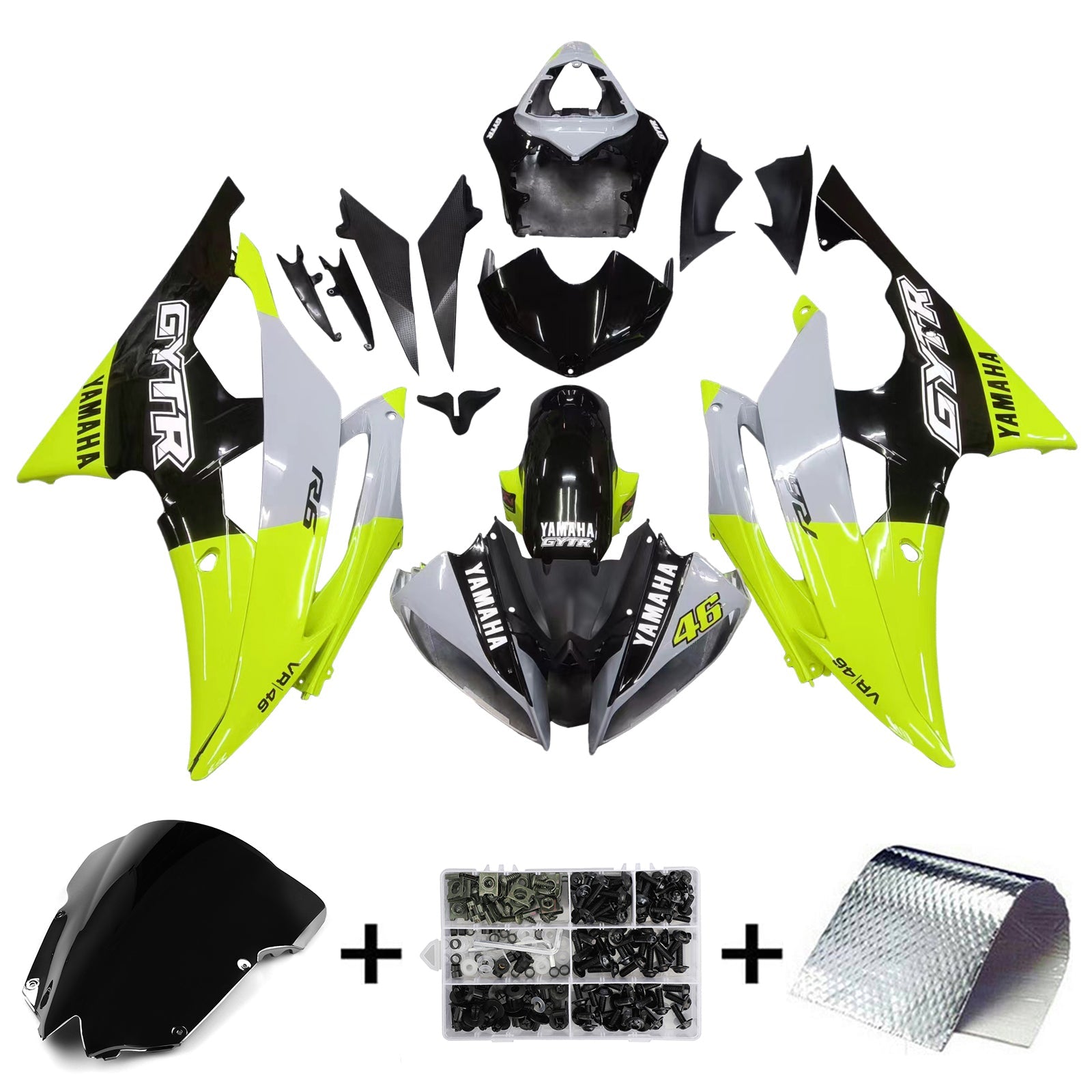 2008-2016 Yamaha YZF 600 R6 Fairing Kit Bodywork Plastic ABS