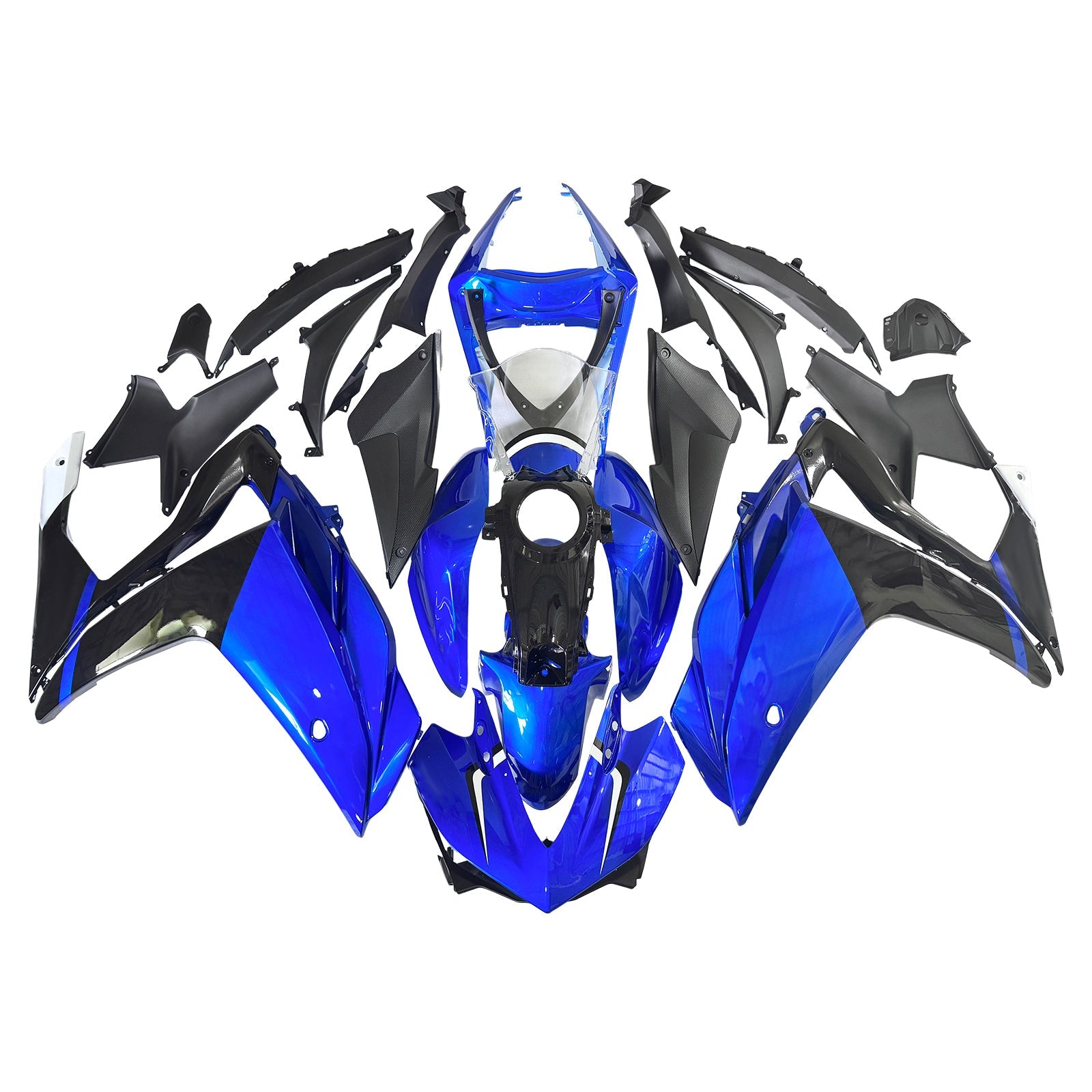 2014-2018 Yamaha YZF R3 & 2015-2017 YZF R25 Blue Black Fairing Kit