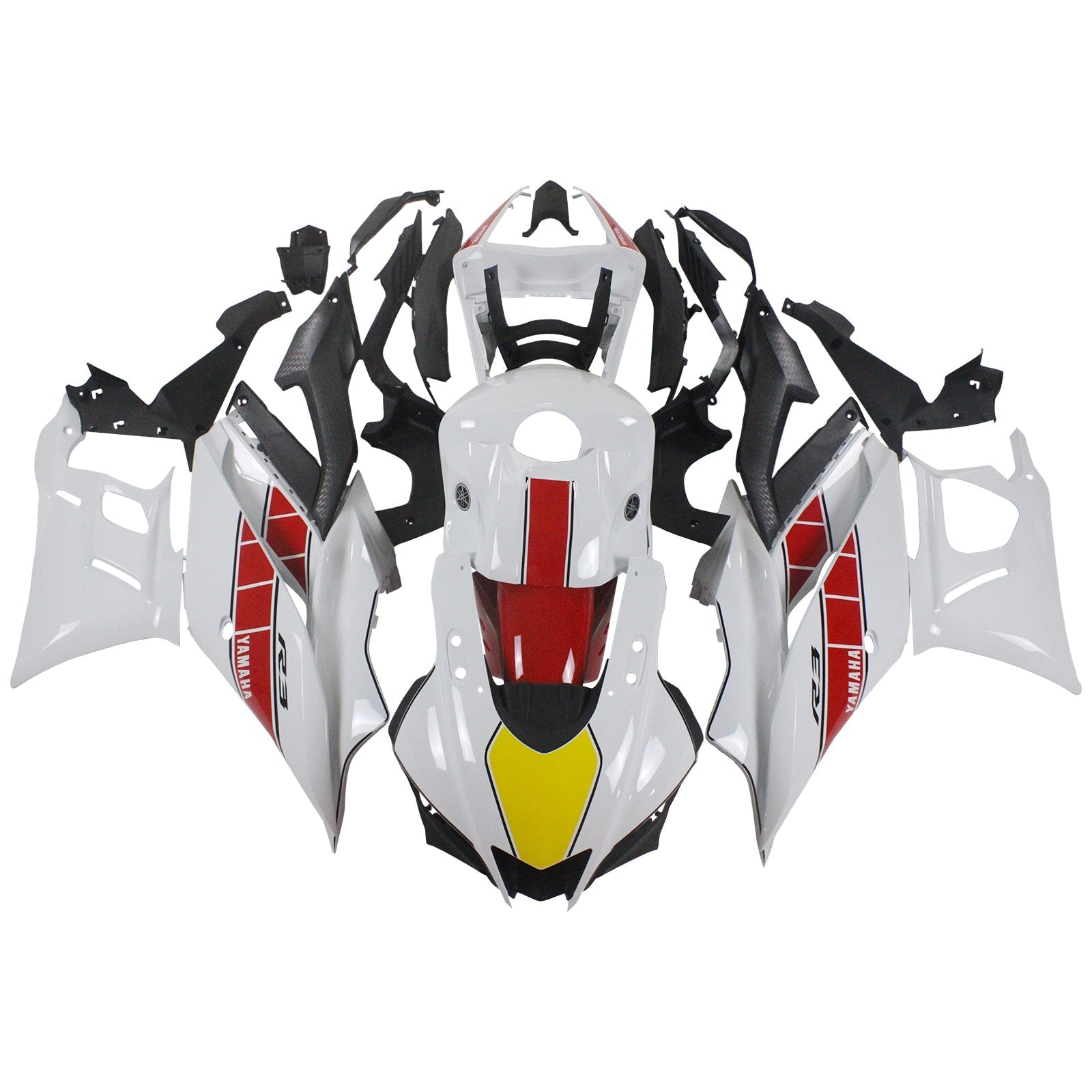 2019-2021 Yamaha YZF-R3 R25 Amotopart Injection Fairing Kit Bodywork Plastic ABS #106