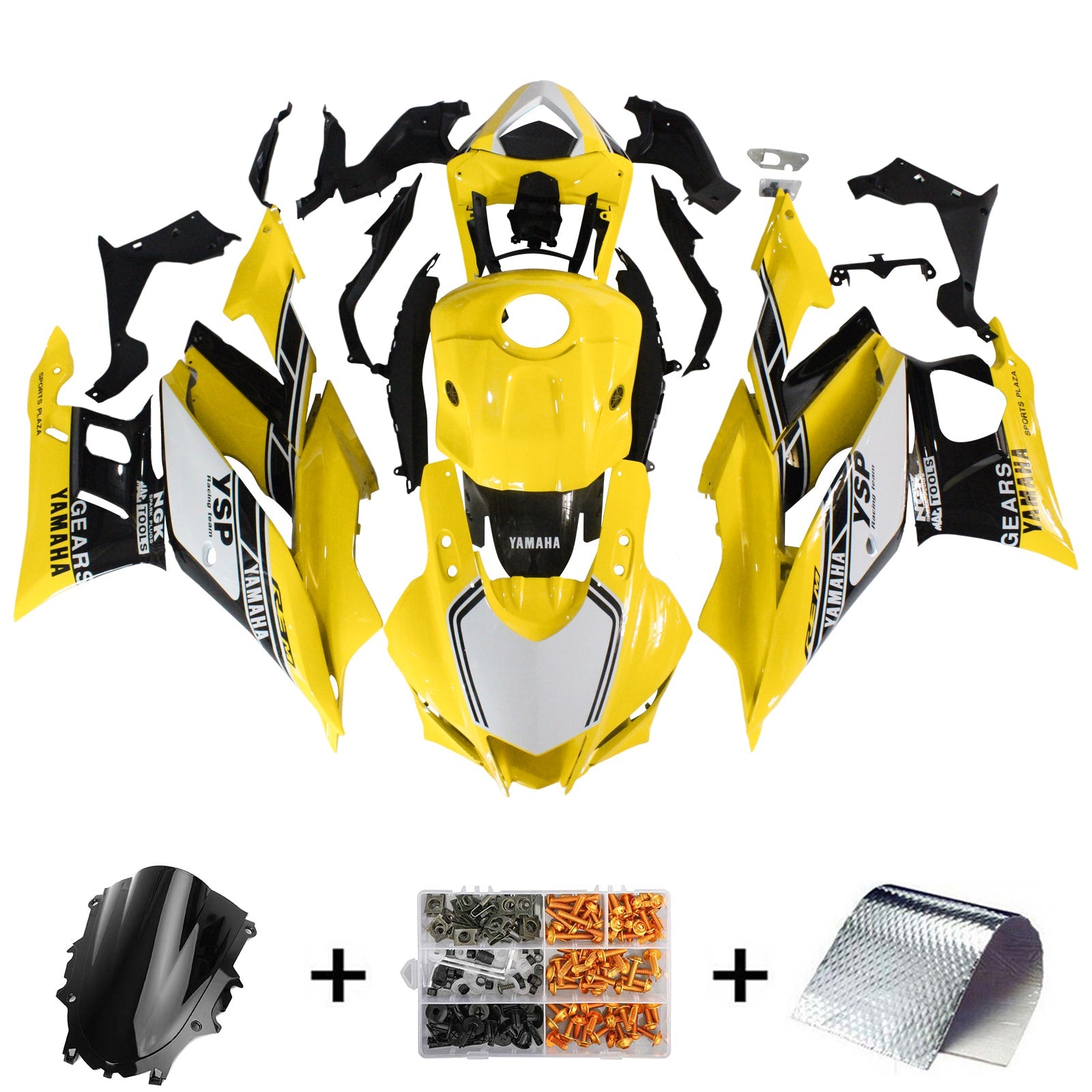 2019-2021 Yamaha YZF-R3 R25 Amotopart Injection Fairing Kit Bodywork Plastic ABS #117