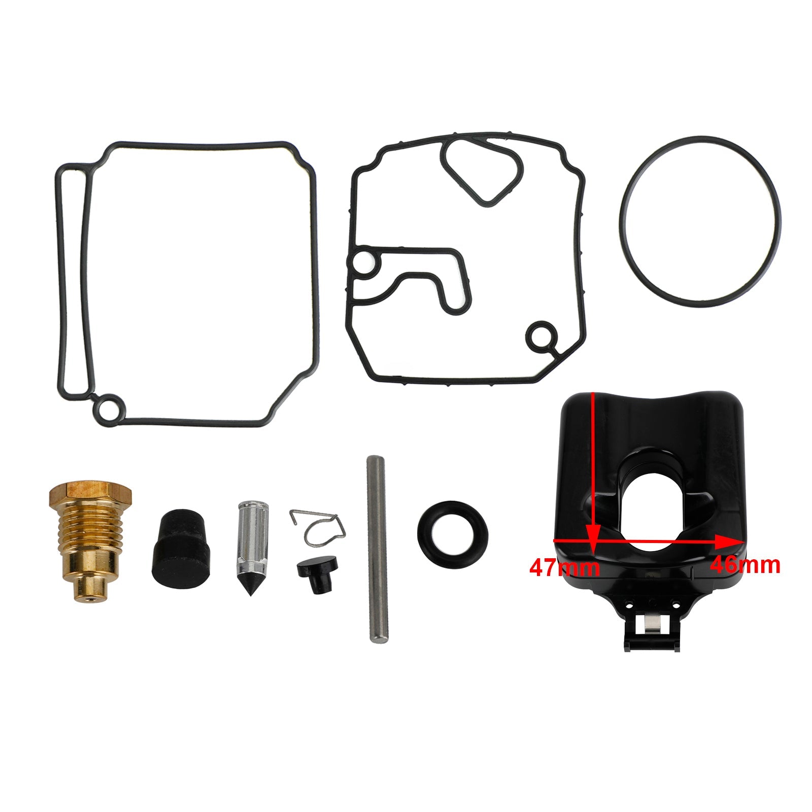 Carburetor Carb Rebuild Kit 6H2-W0093-10-00 Fit for Yamaha 3 Cyl 2.834 Bore 60HP 1992-2006