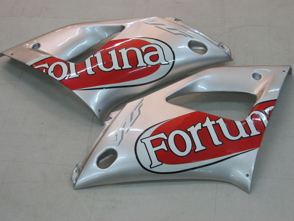 2000-2001 Yamaha YZF-R1 Silver Red Fortuna Racing Fairings Generic
