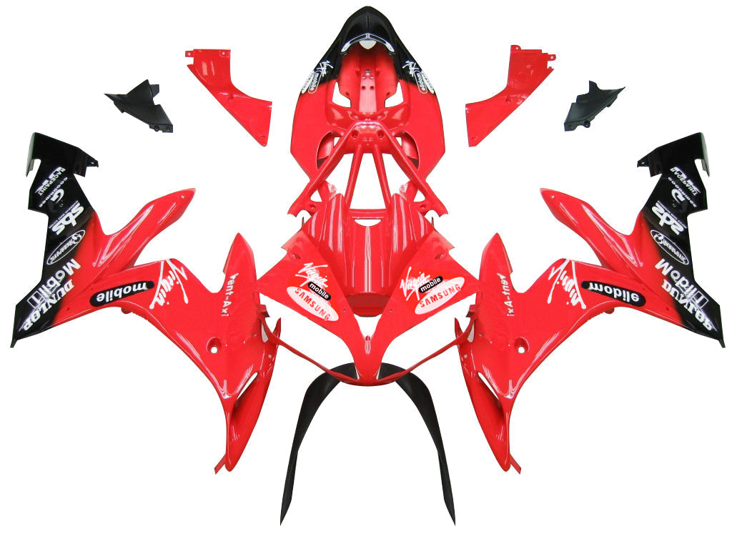 2004-2006 Yamaha YZF-R1 Red Black Racing Fairings Generic
