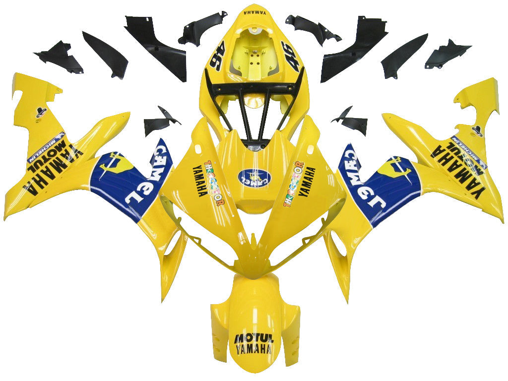 2004-2006 Yamaha YZF-R1 Yellow Blue Racing Fairings Generic