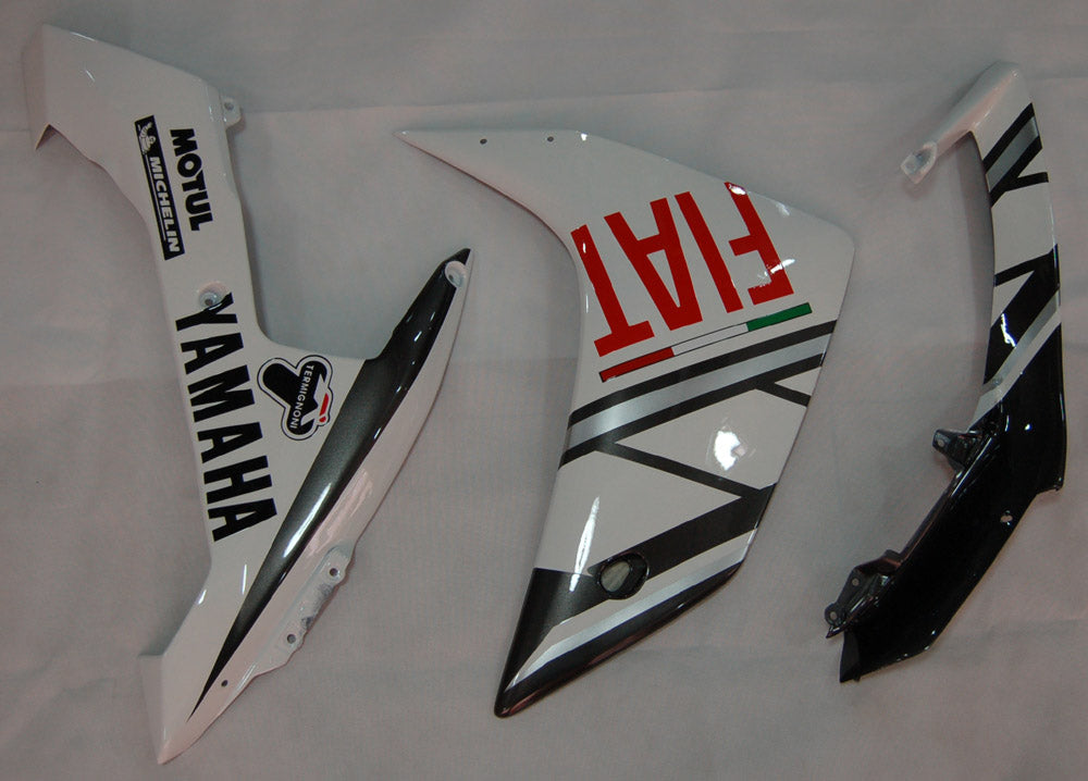 2007-2008 Yamaha YZF-R1 Black White FIAT Racing Fairings Generic
