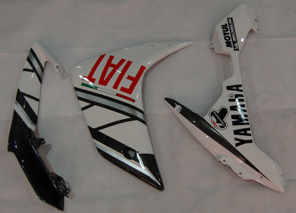 2007-2008 Yamaha YZF-R1 Black White FIAT Racing Fairings Generic