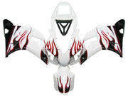 1998-1999 Yamaha YZF-R1 White & Red Flame Racing Fairings Generic
