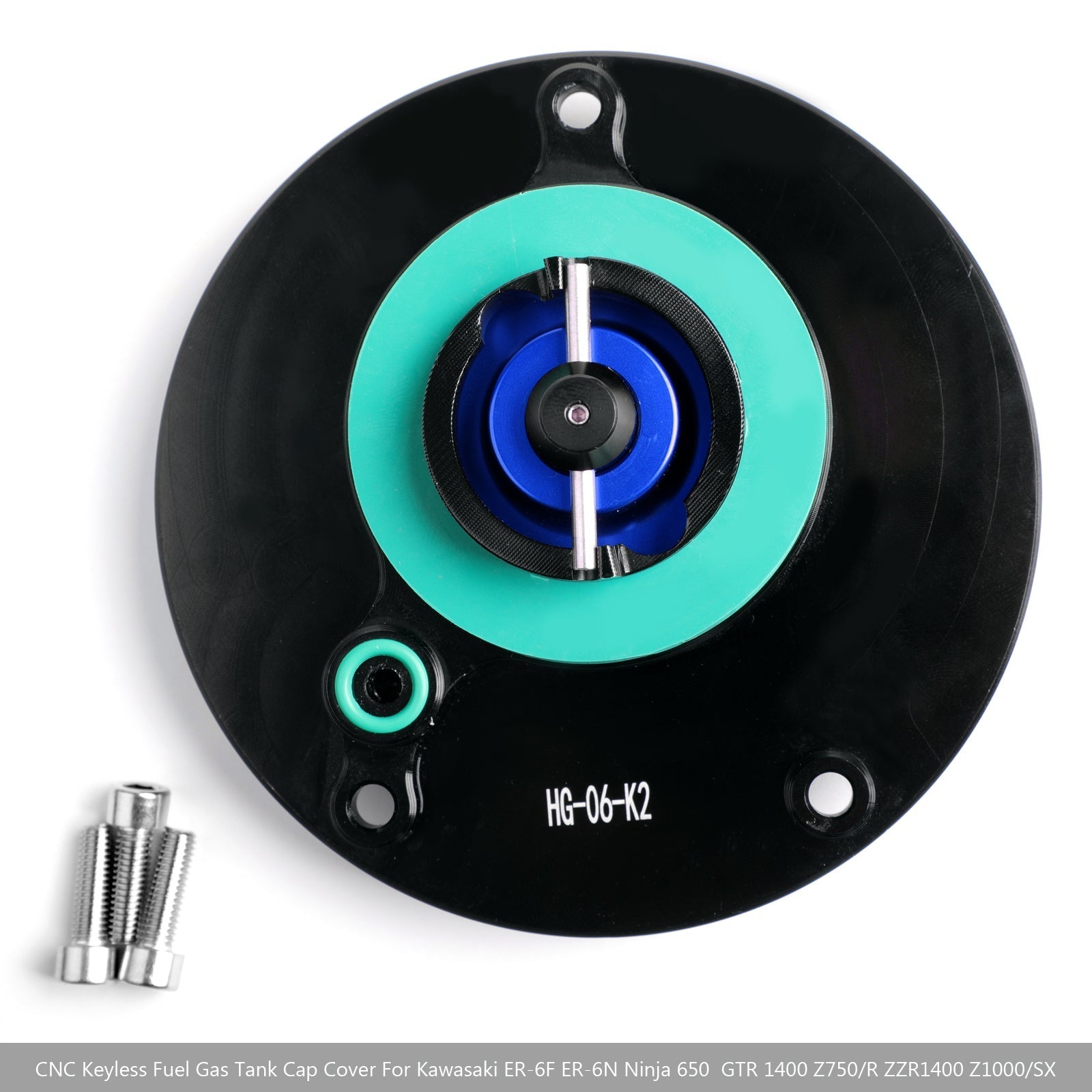 Quick Release Fuel Gas Cap For Kawasaki ZX-6R ZX636 ZX10R Ninja 650R 2004-2016