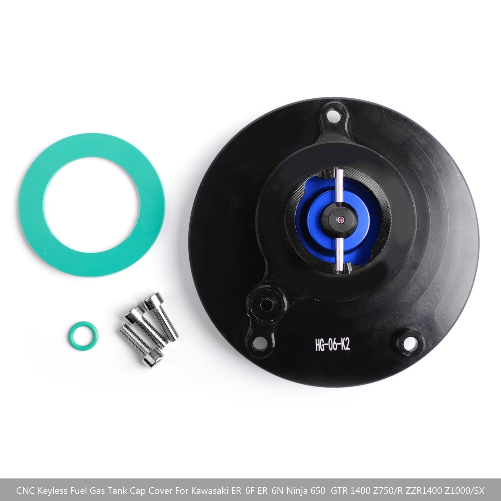 Quick Release Fuel Gas Cap For Kawasaki ZX-6R ZX636 ZX10R Ninja 650R 2004-2016