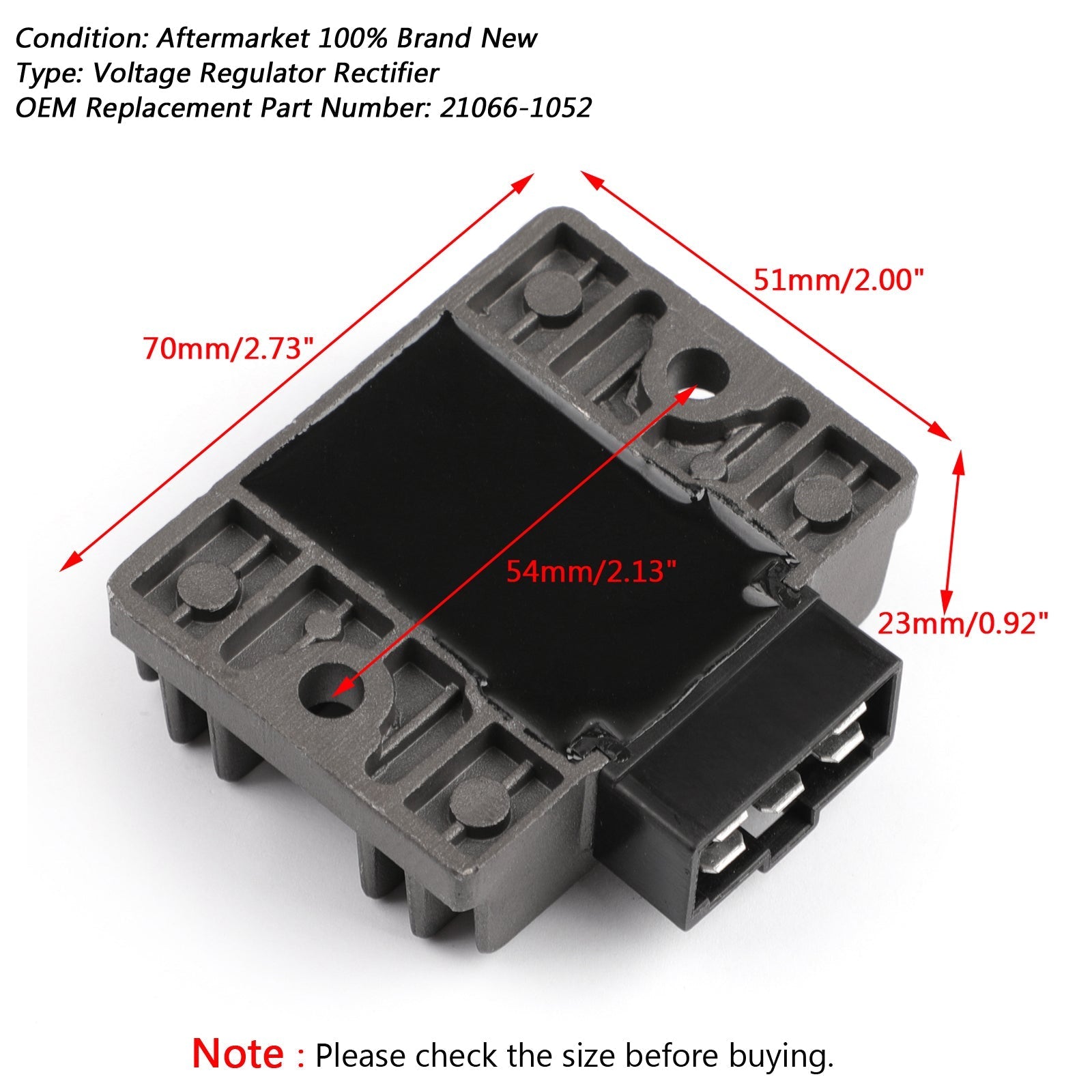 VOLTAGE REGULATOR FOR KAWASAKI KL250 KLR250 KL600 KLR600 1984-2005 5 PINS Generic