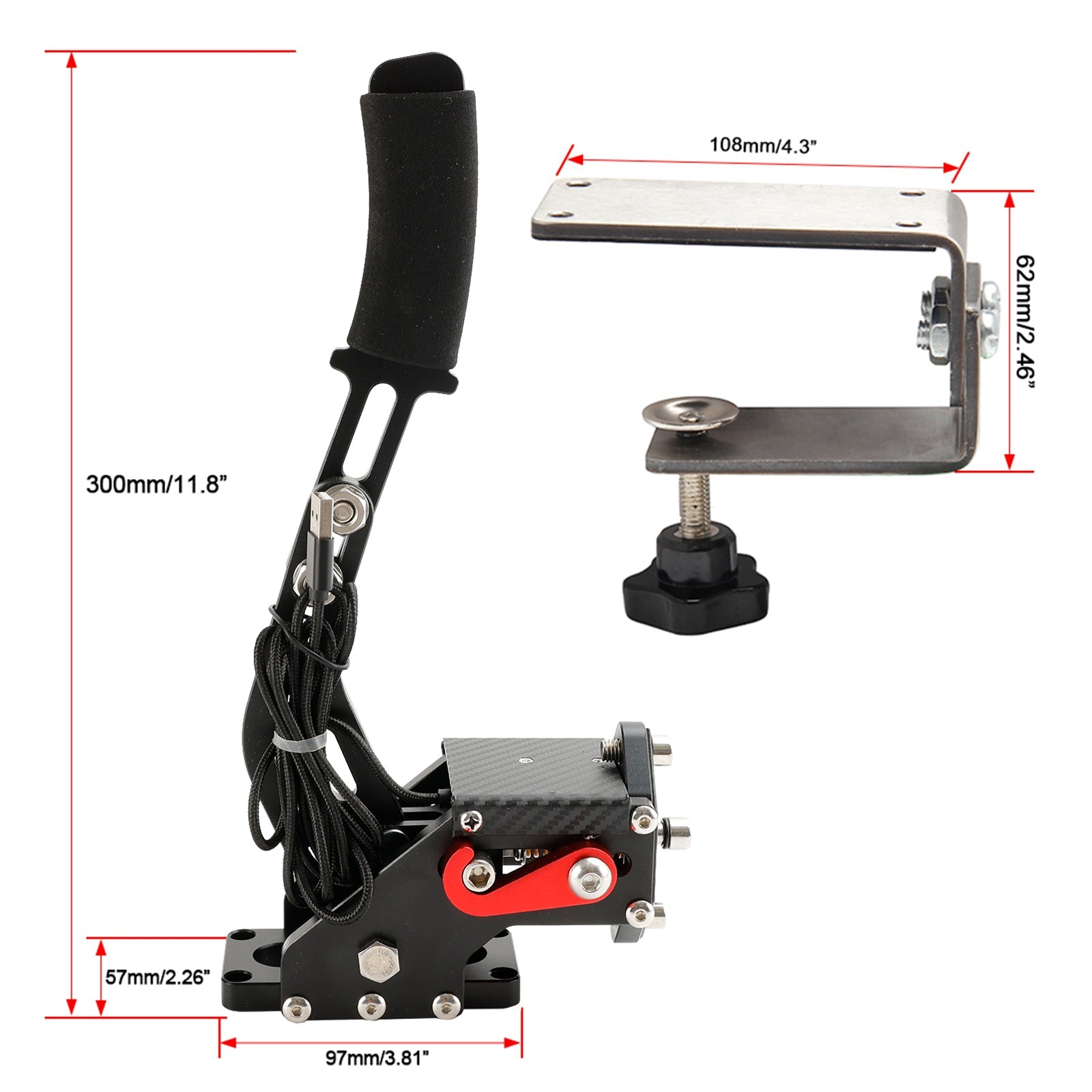 Racing Games Handbrake USB3.0 Kits for Steering Wheel Stand G29 G920 PC Black