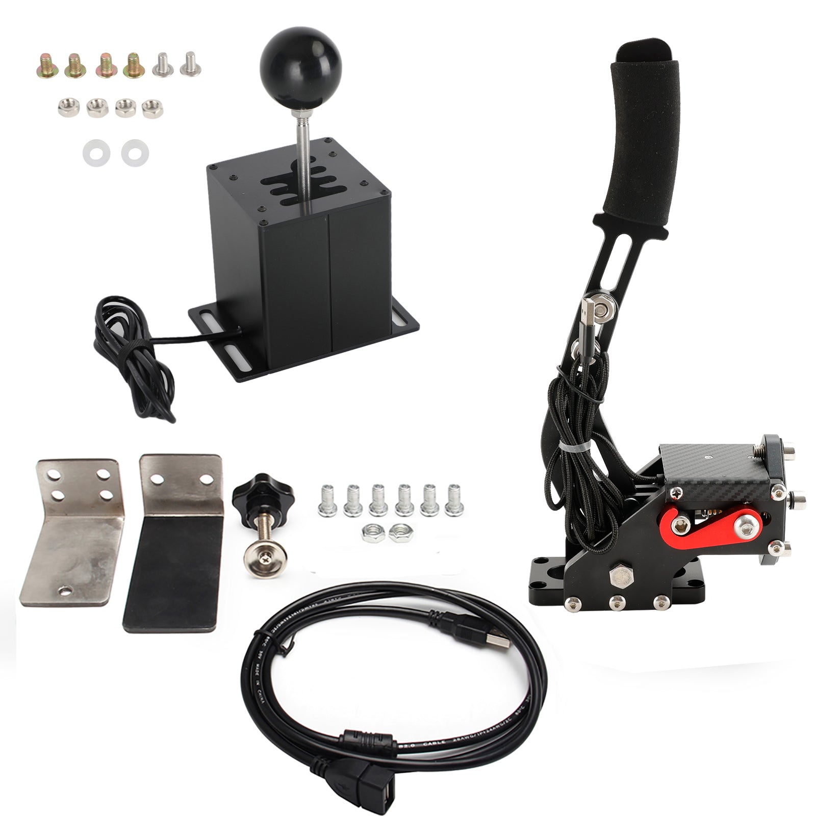 Racing Games Handbrake USB3.0 Kits for Steering Wheel Stand G29 G920 PC Black